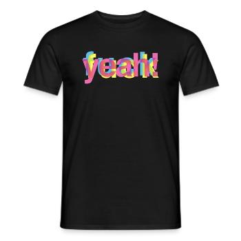 FUCK YEAH - Men's T-Shirt - black - Front - AI Model Male 178 light (178cm)