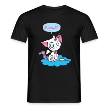Unicornkitty - Unicorn Cat - Men's T-Shirt - black - Front - AI Model Male 178 light (178cm)