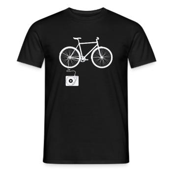 Tourne-disques - T-shirt homme - noir - Devant - AI Model Male 178 light (178cm)