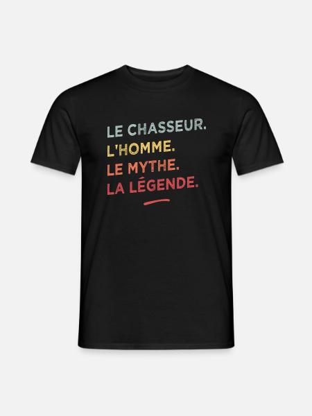 le chasseur - T-shirt homme - noir