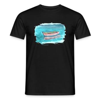 colorful boat - Männer T-Shirt - Schwarz - Vorne - AI Model Male 178 light (178cm)