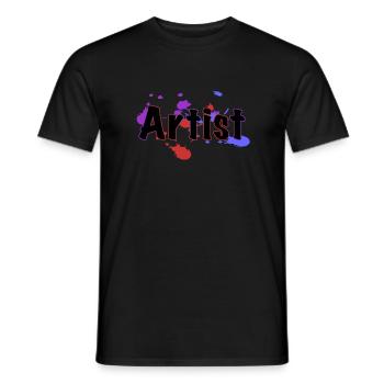 artist - Men's T-Shirt - black - Front - AI Model Male 178 light (178cm)