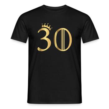 30 ans - T-shirt homme - noir - Devant - AI Model Male 178 light (178cm)