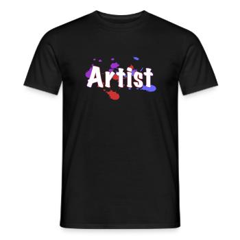 Artist - Men's T-Shirt - black - Front - AI Model Male 178 light (178cm)