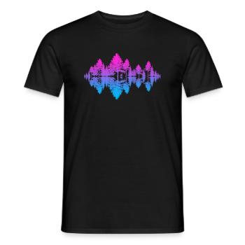 Son de la nature (coucher de soleil) - T-shirt homme - noir - Devant - AI Model Male 178 light (178cm)