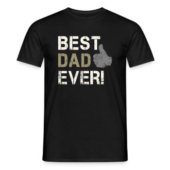 Cadeau d’anniversaire de Meilleur Papa Ever pour papa - T-shirt homme - noir - Devant - AI Model Male 178 light (178cm)