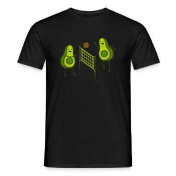 avocado volleyball - Men's T-Shirt - black - Front - AI Model Male 178 light (178cm)