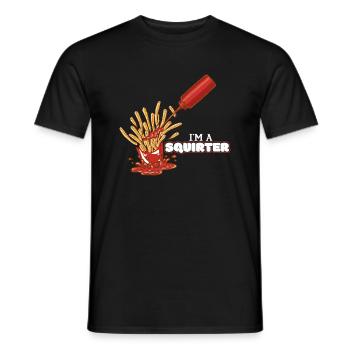 Je suis Une éclaboussure de sauce frites sexe proverbe - T-shirt homme - noir - Devant - AI Model Male 178 light (178cm)