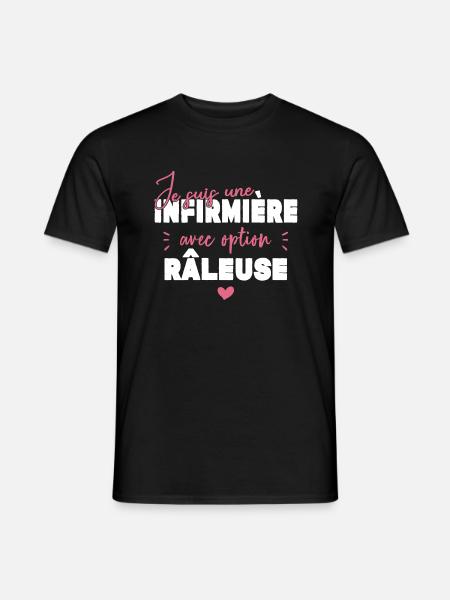 Infirmière Option Râleuse Cadeau - T-shirt homme - noir