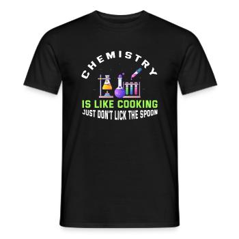 La chimie, c’est comme la cuisine - T-shirt homme - noir - Devant - AI Model Male 178 light (178cm)