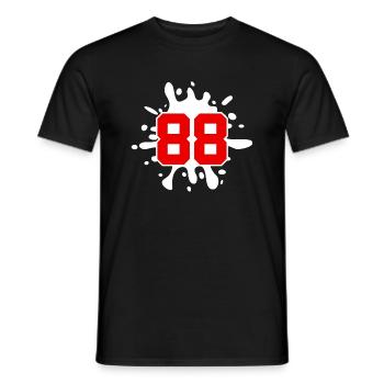 88 Number of blobs - Men's T-Shirt - black - Front - AI Model Male 178 light (178cm)