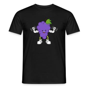Vegan Vegan Bodybuilding Raisin - T-shirt homme - noir - Devant - AI Model Male 178 light (178cm)