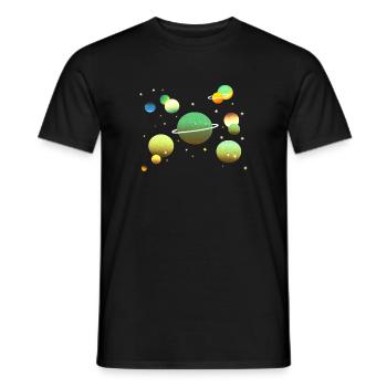 Galaxie spatiale Planète Étoiles - T-shirt homme - noir - Devant - AI Model Male 178 light (178cm)