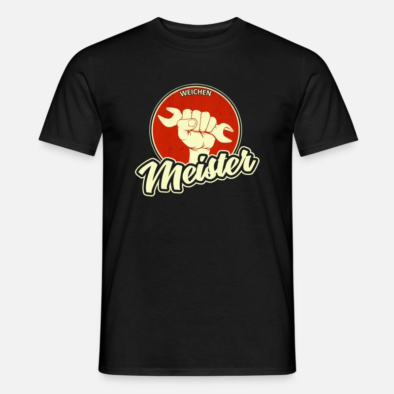 Weichenmeister Gleisbauer Weichenmechaniker Shirt - Männer T-Shirt - Schwarz