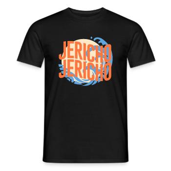 Jéricho - Vêtements chrétiens - T-shirt homme - noir - Devant - AI Model Male 178 light (178cm)