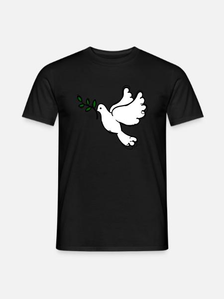 Taube des Friedens - Männer T-Shirt - Schwarz