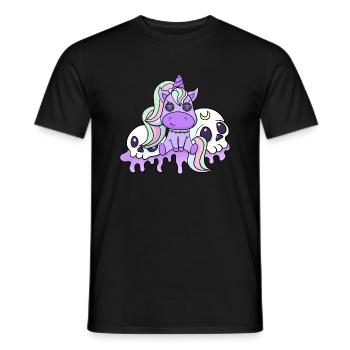 Pastell Goth gruseliges Hexen-Einhorn jetzt Gothic-Blase - Männer T-Shirt - Schwarz - Vorne - AI Model Male 178 light (178cm)