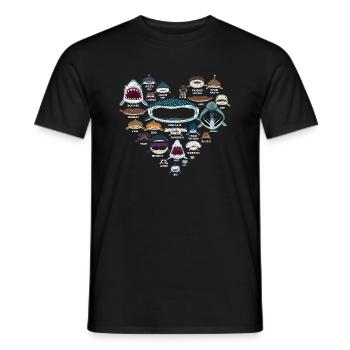 Shark - Männer T-Shirt - Schwarz - Vorne - AI Model Male 178 light (178cm)