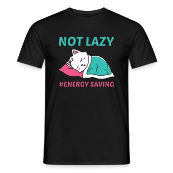 Not Lazy - Men's T-Shirt - black - Front - AI Model Male 178 light (178cm)