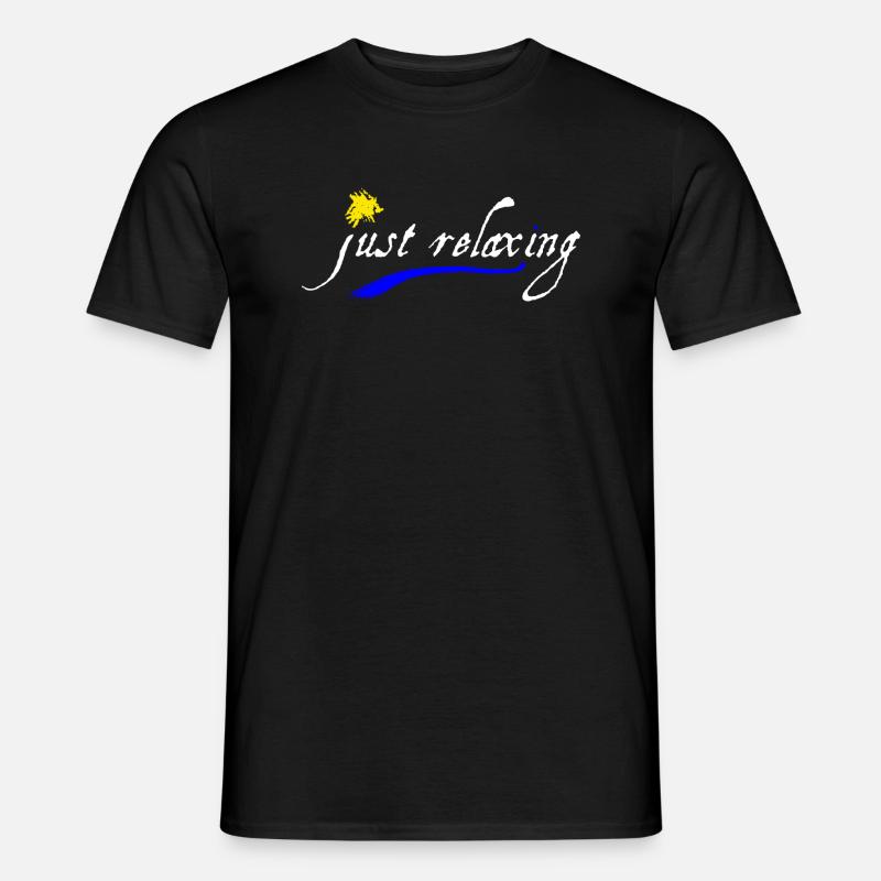 just relaxing - Männer T-Shirt - Schwarz