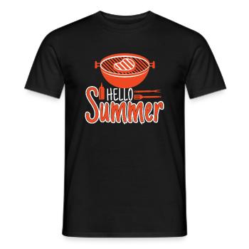 Summer BBQ Barbecue Lover Grilling - Men's T-Shirt - black - Front - AI Model Male 178 light (178cm)