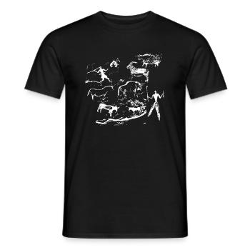 Witte rots - Heren T-shirt - zwart - Voor - AI Model Male 178 light (178cm)