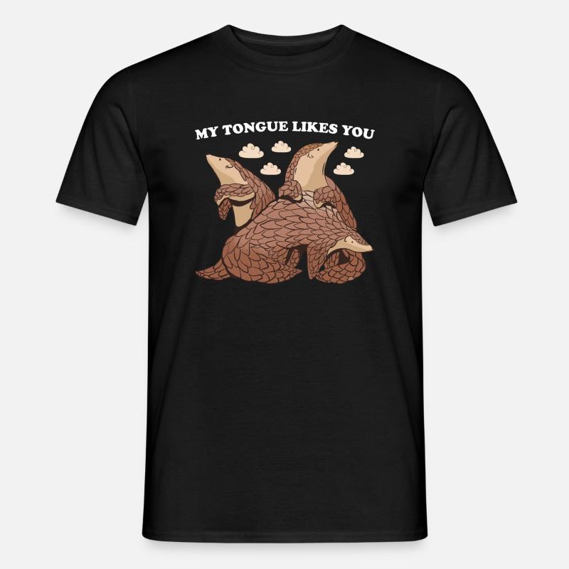 Ma langue t’aime Pangolin - T-shirt homme - noir