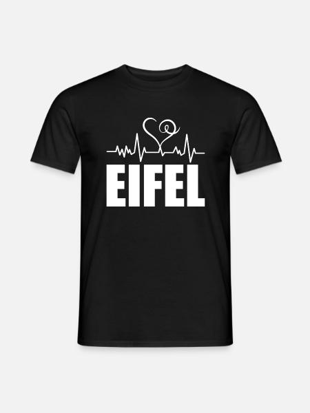 Heartbeat Eifel - Männer T-Shirt - Schwarz