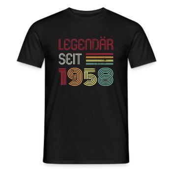 Legendär Seit 1958 Jahr Retro 58er Jahrgang - Männer T-Shirt - Schwarz - Vorne - AI Model Male 178 light (178cm)