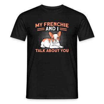 Frenchie Bulldog French Bulldog Gift - Men's T-Shirt - black - Front - AI Model Male 178 light (178cm)
