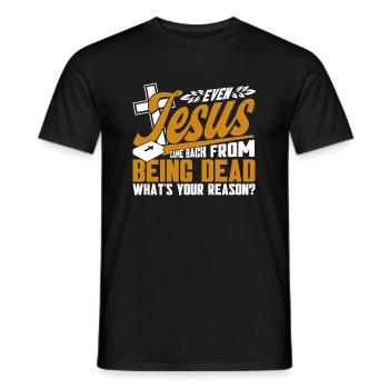 Jesus Bible Christian Religious Church Gift - Men's T-Shirt - black - Front - AI Model Male 178 light (178cm)
