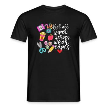 Teachers Teachers School Teachers Teaching Staff - Men's T-Shirt - black - Front - AI Model Male 178 light (178cm)
