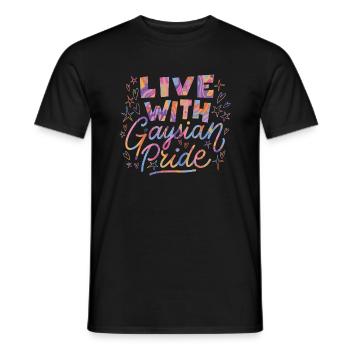 Gay Lesbian LGBTQ Pride Gaysian I Cadeau - T-shirt homme - noir - Devant - AI Model Male 178 light (178cm)