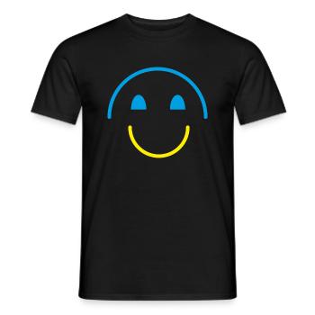 Smile für die Ukraine - Männer T-Shirt - Schwarz - Vorne - AI Model Male 178 light (178cm)