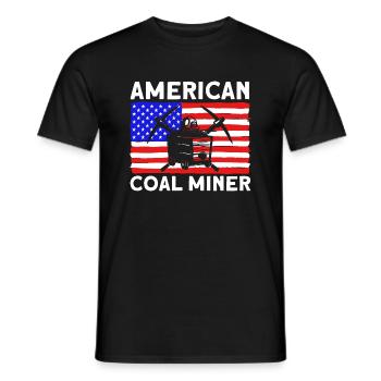 Miners Underground Mining Underground Mining - Men's T-Shirt - black - Front - AI Model Male 178 light (178cm)