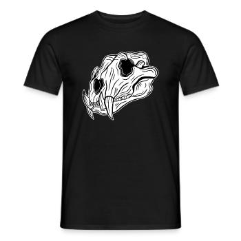 Skull Skeleton Skull Horror Halloween Gift - Men's T-Shirt - black - Front - AI Model Male 178 light (178cm)