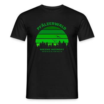 Pfälzerwald - Männer T-Shirt - Schwarz - Vorne - AI Model Male 178 light (178cm)