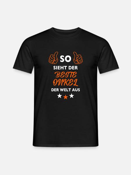 So sieht der beste Onkel der Welt aus Bester Onkel - Männer T-Shirt - Schwarz