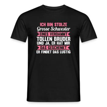 Geschwister Familie Schwestern Schwester - Männer T-Shirt - Schwarz - Vorne - AI Model Male 178 light (178cm)