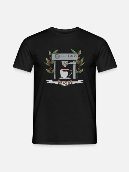 Espresso machine coffee plant - Men's T-Shirt - black