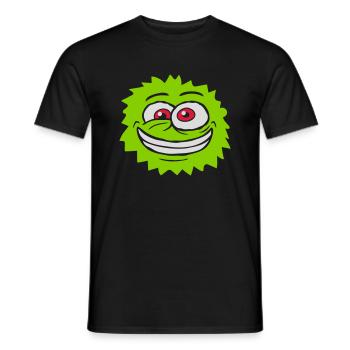 Hairy monster crazy face - Men's T-Shirt - black - Front - AI Model Male 178 light (178cm)