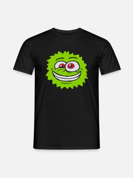 Hairy monster crazy face - Men's T-Shirt - black