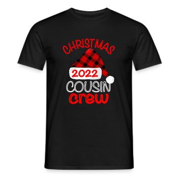 Cousin Crew Christmas Familiengeschenk - Männer T-Shirt - Schwarz - Vorne - AI Model Male 178 light (178cm)