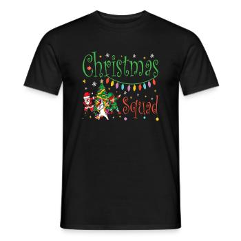 Christmas Squad - Men's T-Shirt - black - Front - AI Model Male 178 light (178cm)