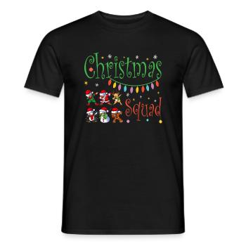 Christmas Squad - Men's T-Shirt - black - Front - AI Model Male 178 light (178cm)