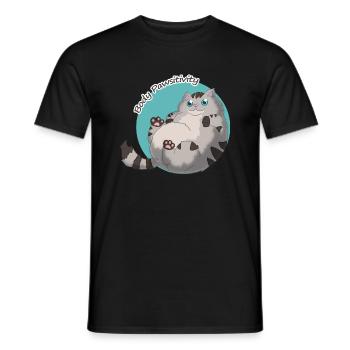 Body Pawsitivity Cat blue - Männer T-Shirt - Schwarz - Vorne - AI Model Male 178 light (178cm)