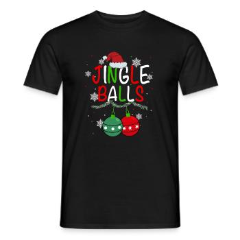 Jingle Balls Tinsel Tits Funny Matching Couple Che - Männer T-Shirt - Schwarz - Vorne - AI Model Male 178 light (178cm)