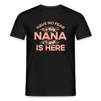 Don't worry Grandma is here Grandma gift - Men's T-Shirt - black - Front - AI Model Male 178 light (178cm)