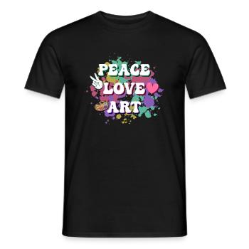 Peace Love Art Education Art Teacher - Männer T-Shirt - Schwarz - Vorne - AI Model Male 178 light (178cm)