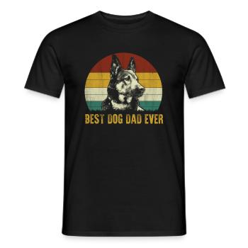 Best German Shepherd Dog Dad Ever Father's Day - Men's T-Shirt - black - Front - AI Model Male 178 light (178cm)